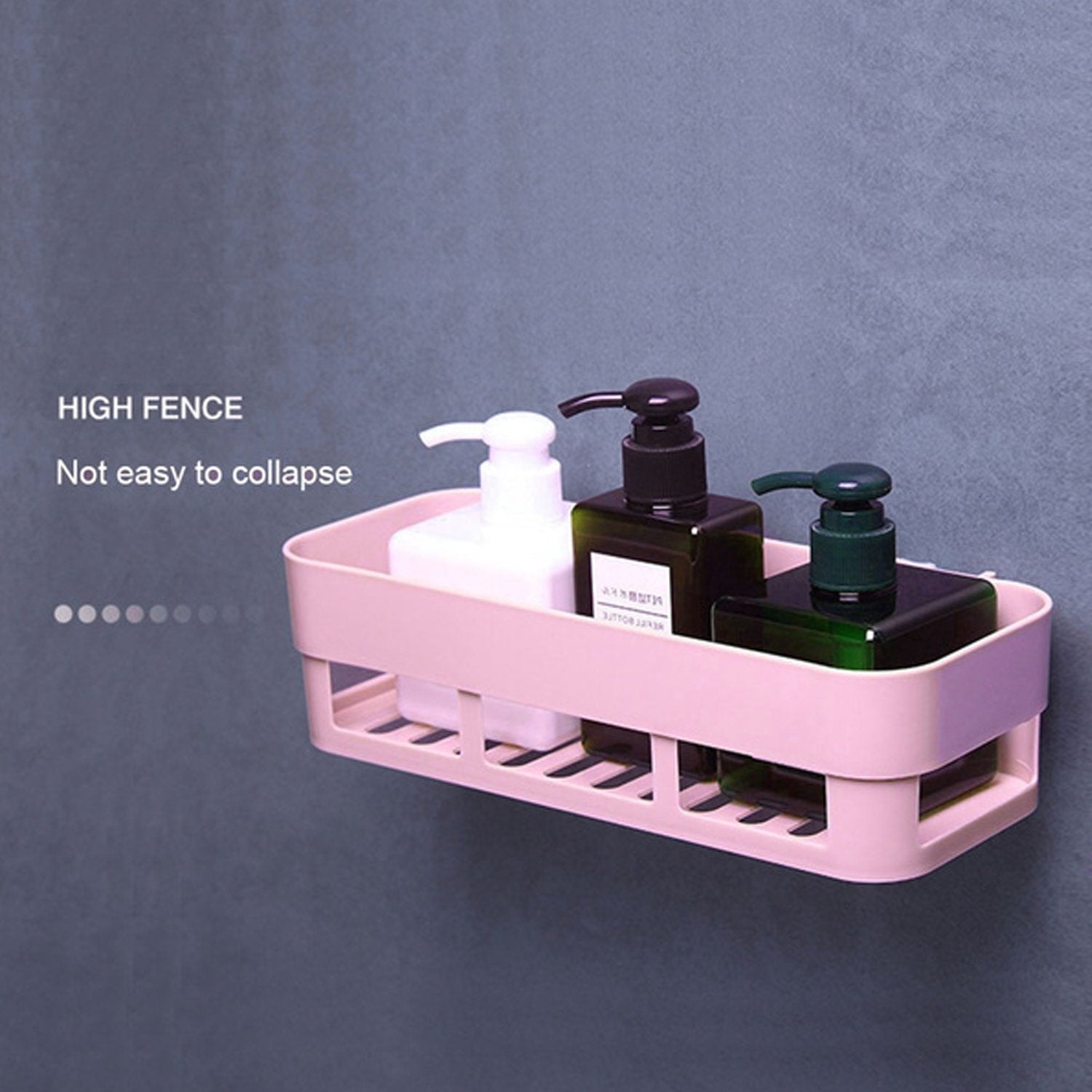 4029 ABS Plastic Shower Corner Caddy Basket Shelf Rack with Wall Mounted Suction Cup for Bathroom Kitchen DeoDap 4029 ABS Plastic Shower Corner Caddy Basket Shelf Rack with Wall Mounted Suction Cup for Bathroom Kitchen DeoDap